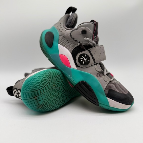 Li-Ning Other - Li-Ning Way of Wade All City 8 Mens10.5 V2 Grey Teal Pink ABPR071-1H Basketball